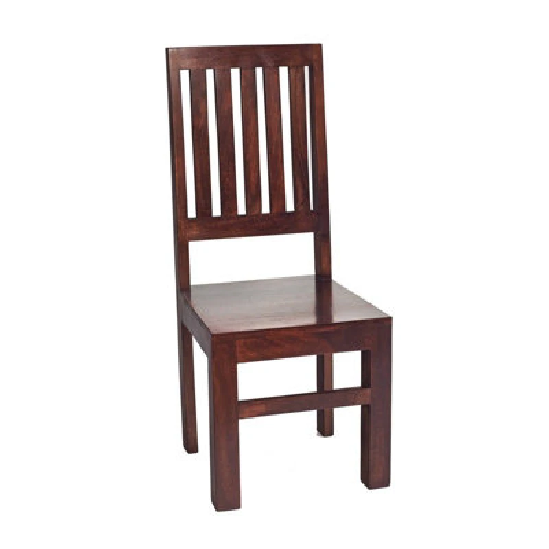 Image of Buttercup Farm Toko Dark Mango Slat Back Chair (Set Of 2) - Solid Mango Wood - L46 X W45 X H109 Cm