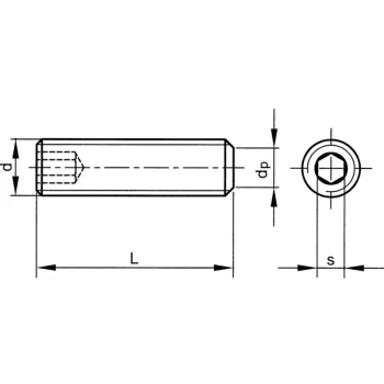 Image of Qualfast - M8X16 Skt Set Screw Flat Point (GR-45H) (14.9)- you get 25