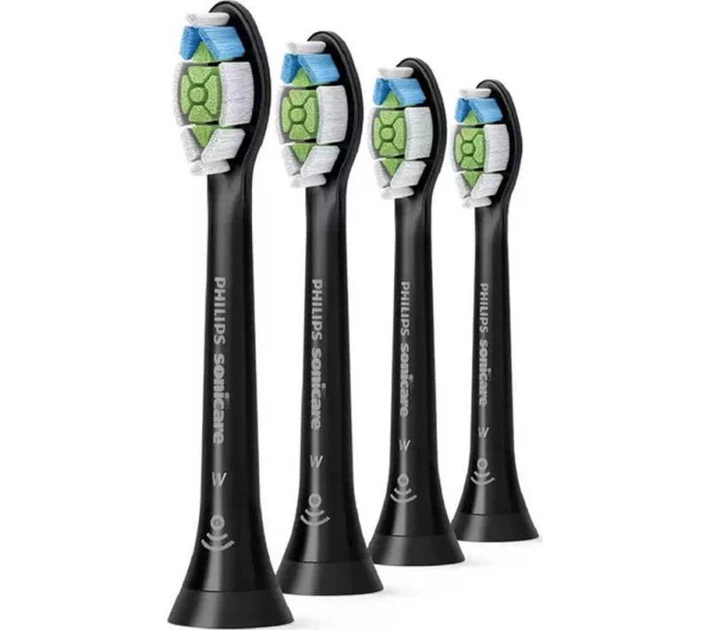Image of PHILIPS Sonicare HX6064/88 W2 Optimal White Toothbrush Heads - Pack of 4, Black 8720689035064