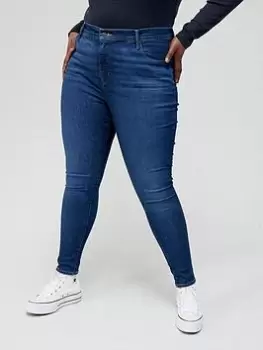 Image of Levis Plus 720 Hirise Super Skinny Jean - Blue Size 22, Inside Leg Regular, Women