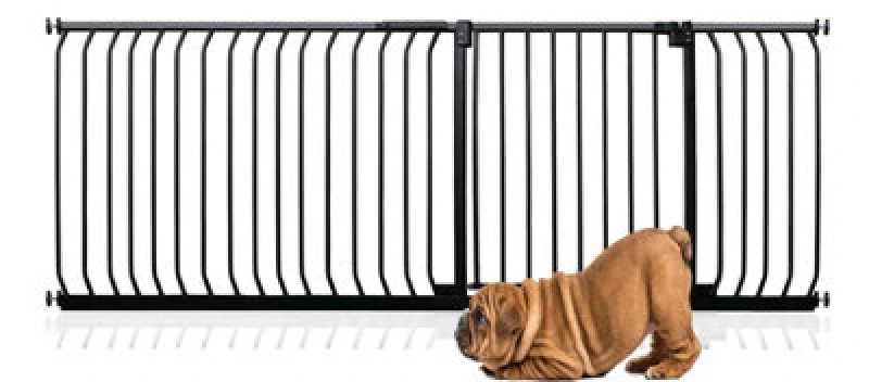 Image of Bettacare Elite Pressure Dog Gate, 198Cm - 207Cm, Matt Black, Pressure Fit Pet Gate For Dog And Puppy