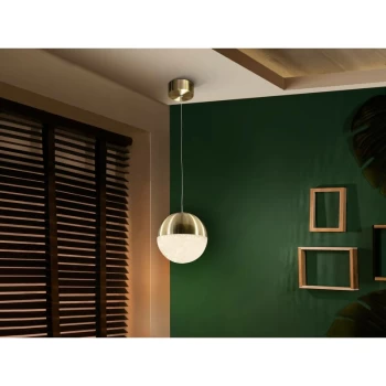 Image of Schuller Lighting - Schuller Sphere - Integrated LED Globe Ceiling Pendant Brass