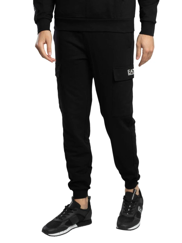 Image of EA7 Logo Regular Joggers Black XXL