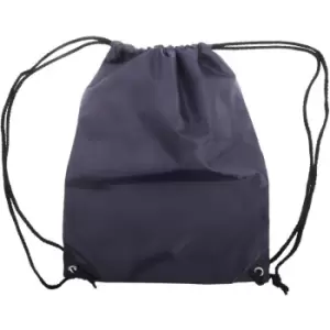 Image of Shugon Stafford Plain Drawstring Tote Bag - 13 Litres (Pack of 2) (One Size) (Navy Blue) - Navy Blue