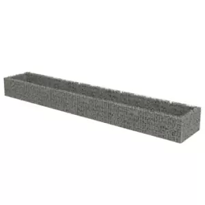Image of Vidaxl Gabion Raised Bed Galvanised Steel 540X90X50 cm