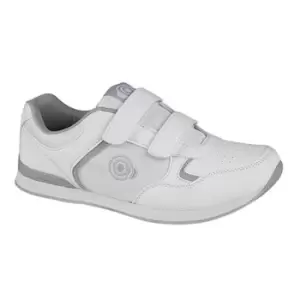 Image of Dek Mens Drive Touch Fastening Trainer-Style Bowling Shoes (7 UK) (White/Grey)