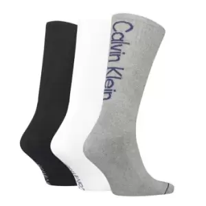 Image of Calvin Klein Athletic Socks 3 Pack Mens - Grey