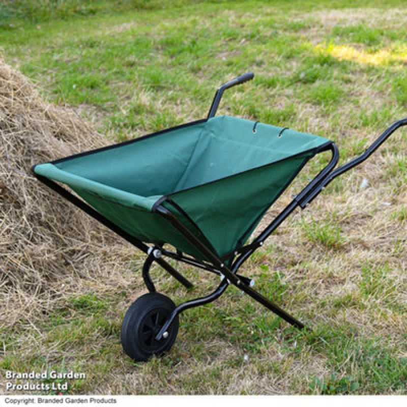 Image of Garden Gear Folding Wheelbarrow 30Kg Capacity, Puncture-Proof Tyre, Durable Steel Frame & Weatherproof Lining