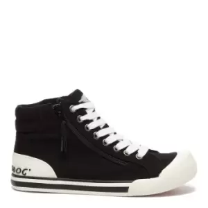 Image of Rocket Dog Jazzin Black Canvas High Top Trainers
