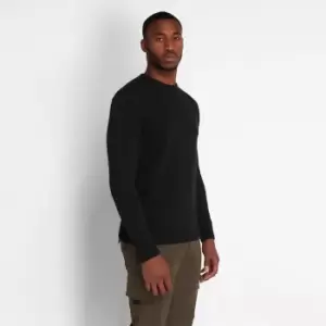 Image of Casuals Shoulder Detail Crew Neck Knit Jumper - Jet Black - L