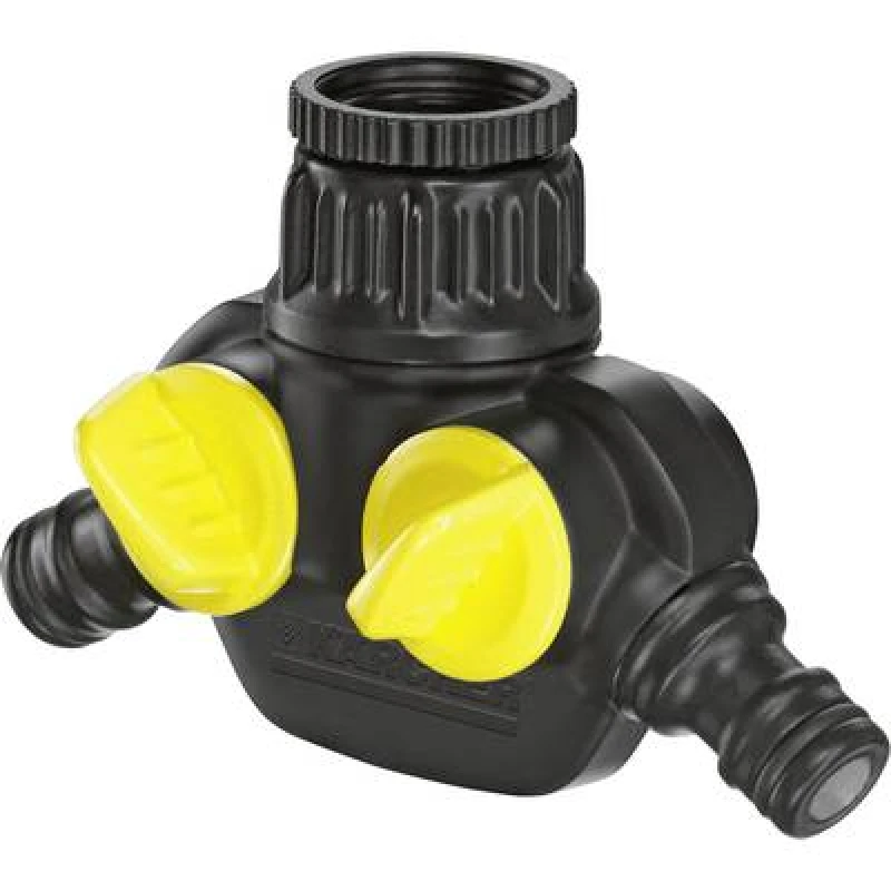 Image of Kaercher Home & Garden Kaercher Home & Garden 2.645-199.0 Kaercher Plastic 2-way splitter Hose connector, 24.2mm (3/4) IT, 18.7mm (1/2) IT with pres