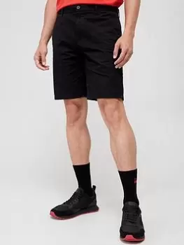 Image of HUGO David Jersey Shorts - Black, Size 36, Men