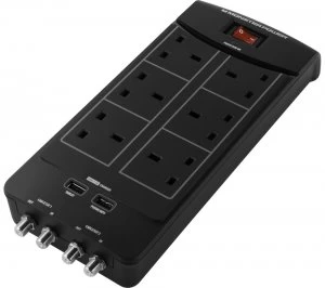 Image of Monster CorePower 600 Surge Protector 6-Socket Extension Cable with USB 1.8 m