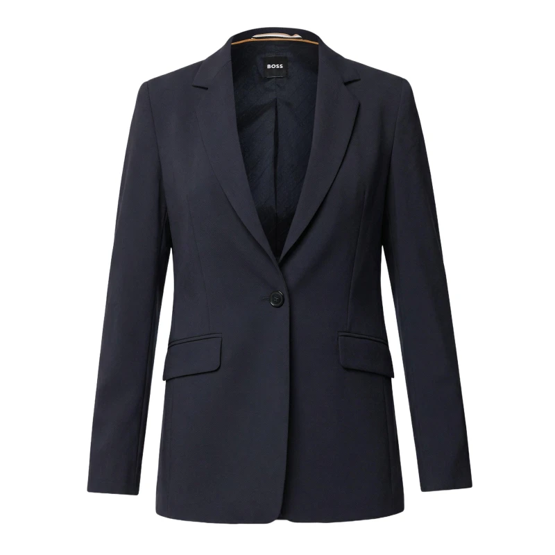 Image of Boss Womens Jocaluah Suit Jacket Dark Blue female 4 (XXS)
