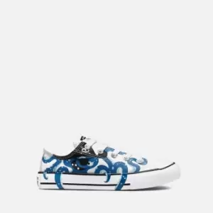 Image of Converse Kids Chuck Taylor All Star Octopirate Print Trainer - White/Marina Blue/Black - UK 12 Kids