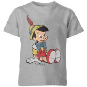 Image of Disney Pinocchio Classic Kids T-Shirt - Grey - 3-4 Years