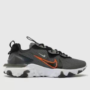 Image of Nike React Vision Trainers In Black & Orange