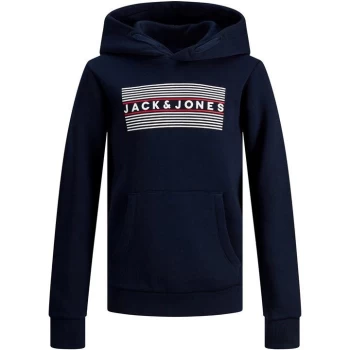Image of Jack and Jones Corp Logo Hoodie Junior Boys - Blue