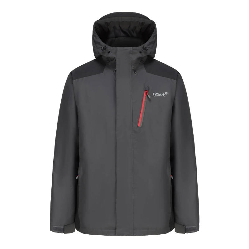 Image of Gelert Mens Horizon Waterproof Hooded Long Sleeve Insulated Puffer Jacket Charcoal male S