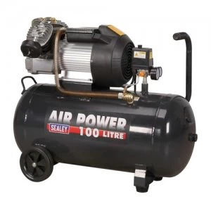 Image of Sealey 100L V-Twin Direct Drive 3hp Compressor (SAC10030VE)