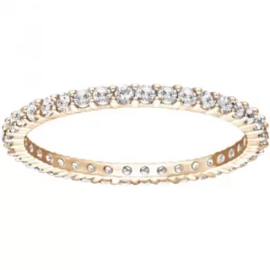 Image of Ladies Swarovski PVD rose plating Size L.5 Vittorie Ring 52