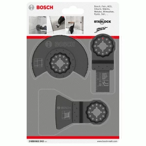 Image of Bosch 3 Piece Tile Cutting Starlock Oscillating Multi Tool Blade Set
