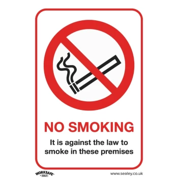 Image of Safety Sign - No Smoking (On Premises) - Rigid Plastic