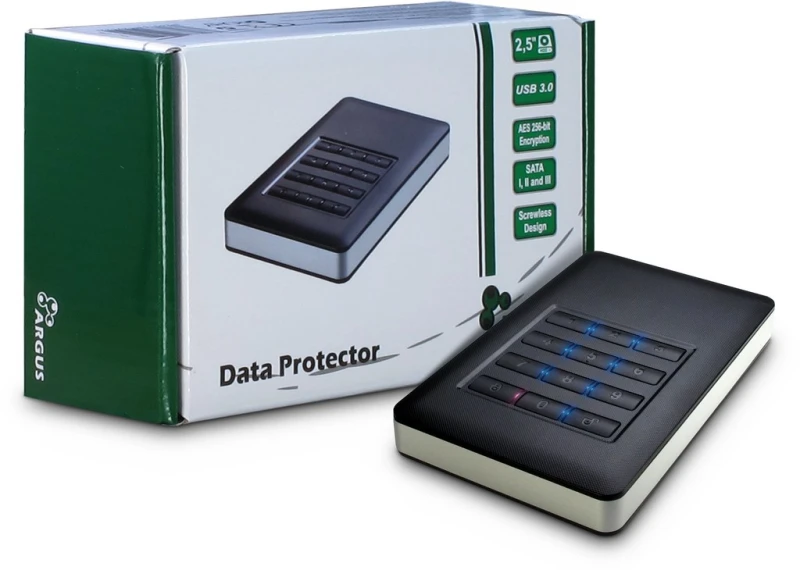 Image of Inter-Tech GD-25LK01 2.5" HDD enclosure Aluminium. Black