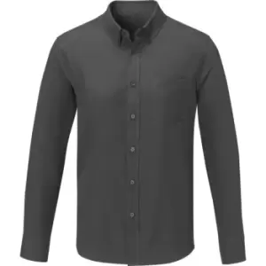 Image of Elevate Mens Pollux Long-Sleeved Shirt (S) (Storm Grey)