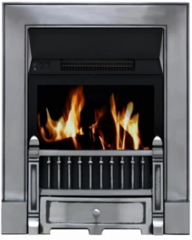 Image of Focal Point Fires Victorian LCD Inset Electric Fireplace - Silver