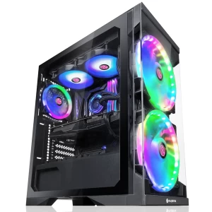Image of Raijintek Silenos Pro ARGB Mid-Tower Gaming Case - Black Tempered Glass