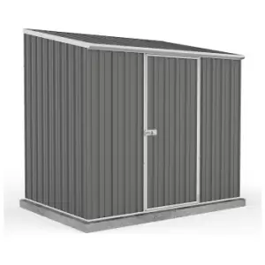Image of Absco 7.5x5ft Space Saver Metal Pent Shed - Grey