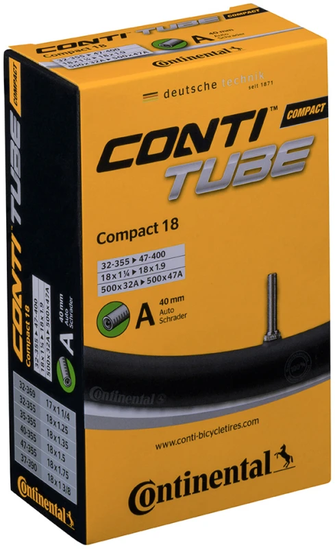 Image of Continental Compact Inner Tube 24X1.25-1.75 Schrader 40mm Black