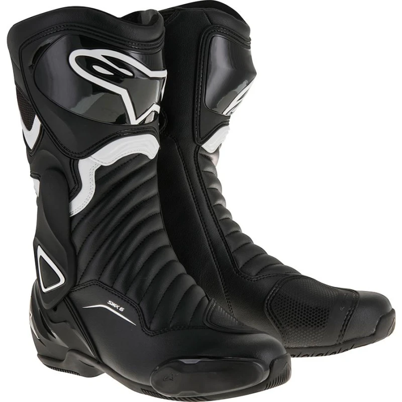 Image of Alpinestars SMX-6 v2 CE Motorcycle Boots 38 Black White (UK 4) Black White