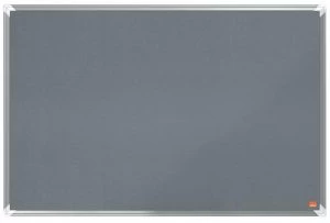 Image of Nobo Premium Plus Grey Felt Notice Board 900x600mm