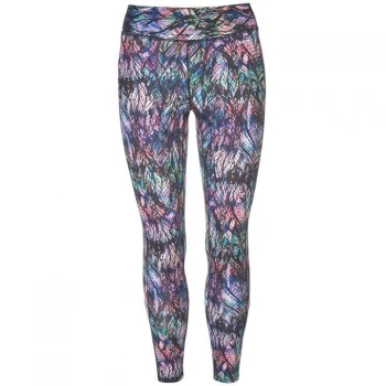 Image of USA Pro Mid Rise Leggings - Multi Leaf