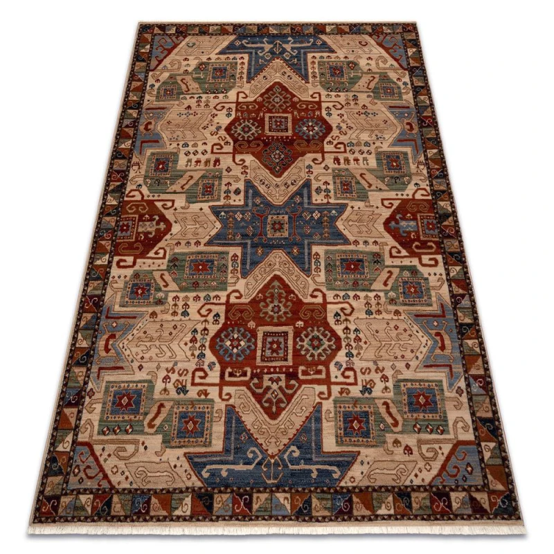 Image of RugsX Wool Keshan Rug in Beige Size: 80cm x 145cm Beige Unisex 80cm x 145 cm