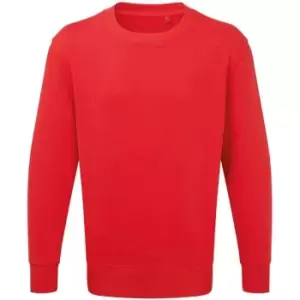 Image of Anthem Unisex Adult Organic Sweatshirt (L) (Red)