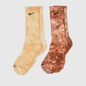 Image of Nike Multi Everyday Tie Dye Socks 2 Pack