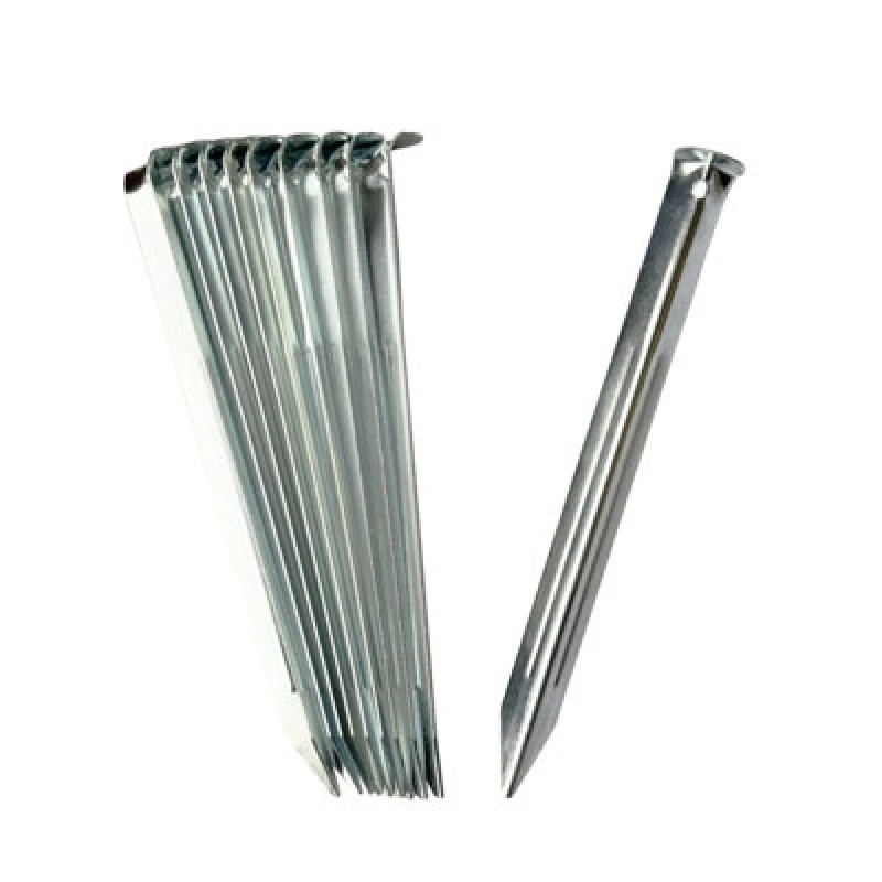 Image of OLPRO Steel Tent Pegs Pack Of 10 V Shaped