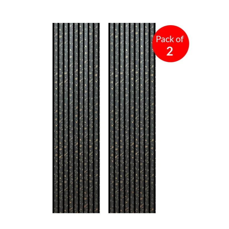 Image of ENER-J BRITWALL Linear Acoustic Panel Black Gold Dot 2400x600x21mm Black Unisex