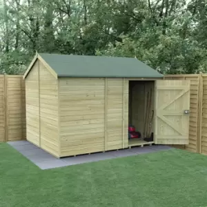 Image of 10' x 8' Forest Timberdale 25yr Guarantee Tongue & Groove Pressure Treated Windowless Reverse Apex Shed (3.06m x 2.52m)
