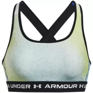 Image of Under Armour Crossback Print Sports Bra - Grey