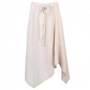 Image of DKNY Belted Drape Skirt - Stone Stripe