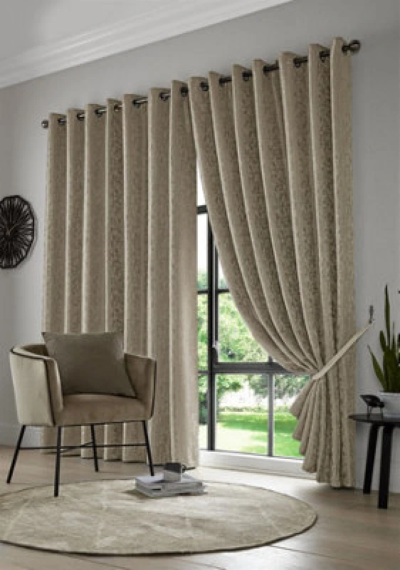 Image of Keswick Blockout Ready Made Eyelet Curtains Gold