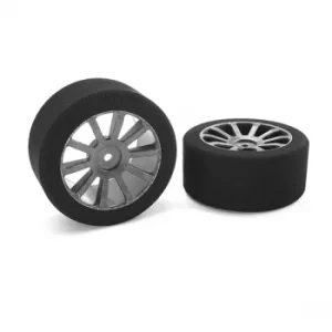 Image of Corally Attack Foam Tires 1/10 Gp Touring 37 Shore 30Mm Rear Carbon Rims 2Pcs