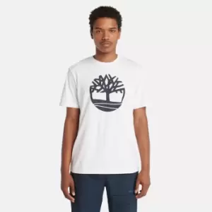 Image of Timberland Kennebec River Tree Logo T-Shirt For Men In White, Size XL