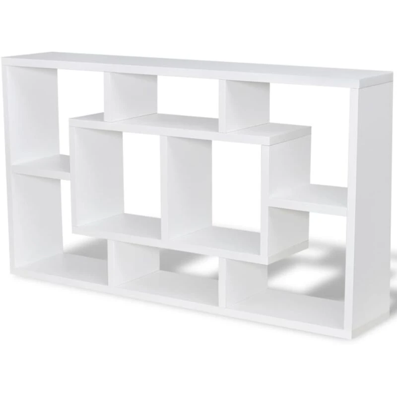 Image of VIDAXL Vidaxl - Floating Wall Display Shelf 8 Compartments White 242548