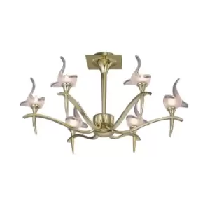 Image of Viena Semi Flush Round 6 Light G9, Polished Brass