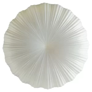 Image of SPRING LED Patterned Glass Flush Ceiling Light White 6600lm with Remote Control CCT WIFI 76cm